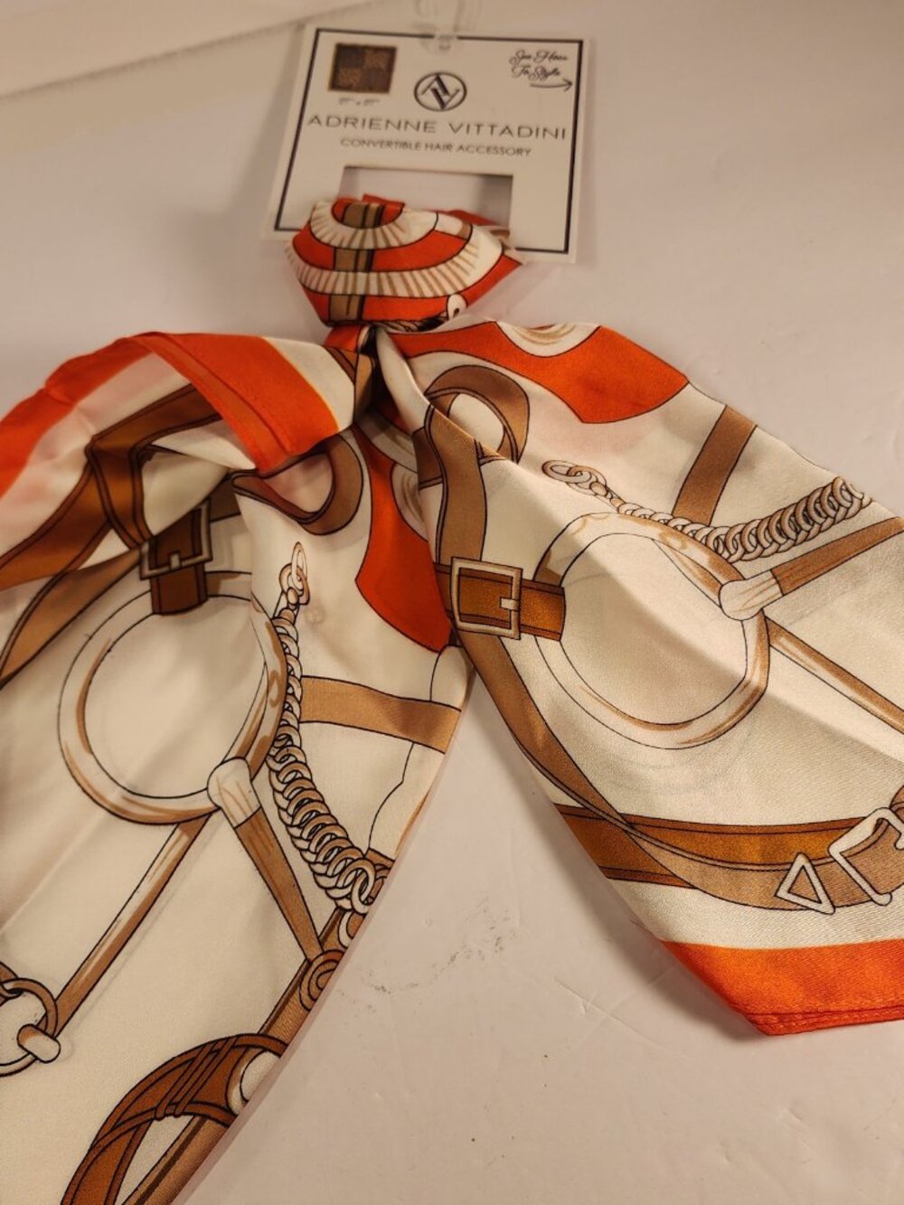 NWT Adrienne Vittadini Convertible Hair Scarves set of 2 GORGEOUS print - Picture 4 of 10